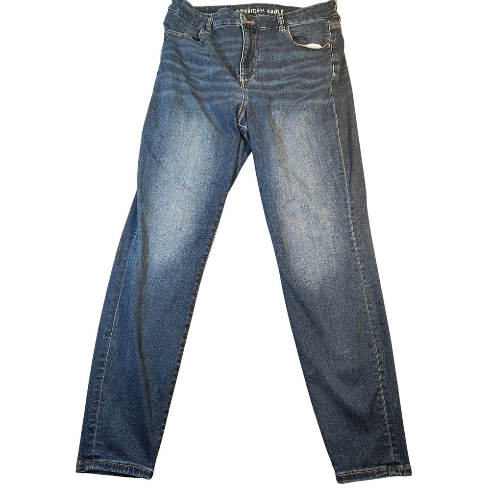 Vintage Y2K American Eagle‎ Jeans Womens 14 Curvy Hi-Rise Denim Retro Jegging